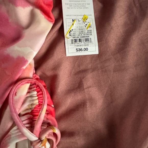 Women's Plunge Side-Tie One Piece Swimsuit - Shade & Shore™ Multi Floral Print - Picture 5 of 5